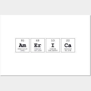 America Periodic Table Science Print Posters and Art